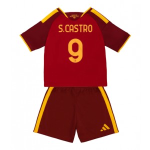 AS Roma Santiago Castro #9 Jalkapallovaatteet Lasten Kotipeliasu 2026-27 Lyhythihainen (+ Lyhyet housut)